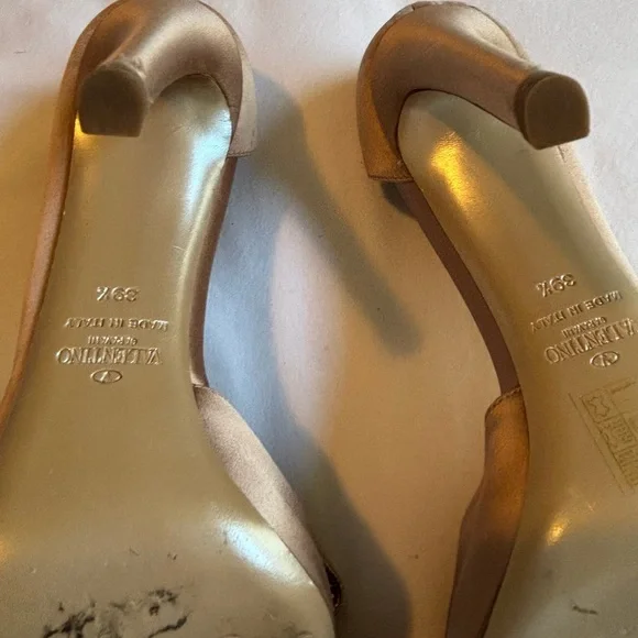 Valentino Garavani Women’s Shoes. Satin-cloth dusty pink. Size 39.5 or 9.5 - Picture 6 of 8